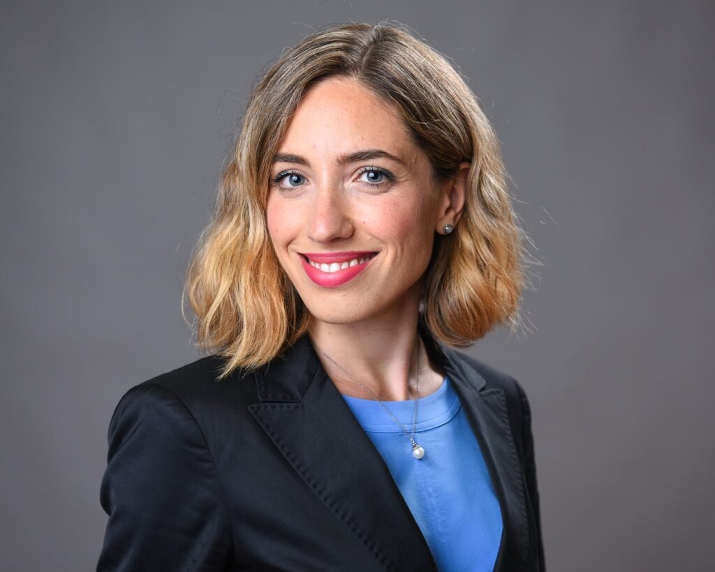 Professional headshot of a woman with blonde hair in a black blazer, highlighting her approachable and trustworthy look - headshots Toronto.